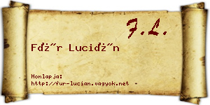 Für Lucián névjegykártya